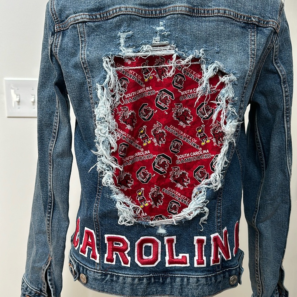 Custom South Carolina Gamecock denim jacket UofSC